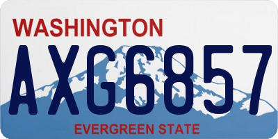 WA license plate AXG6857