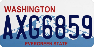 WA license plate AXG6859