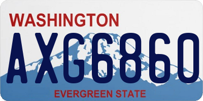 WA license plate AXG6860