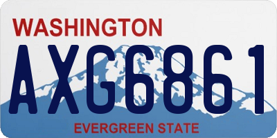 WA license plate AXG6861