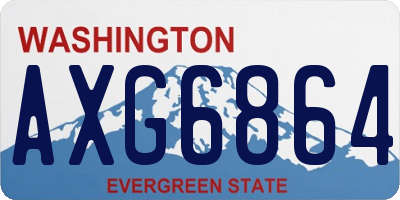 WA license plate AXG6864