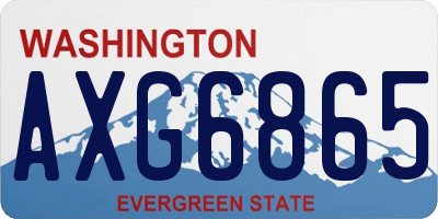 WA license plate AXG6865