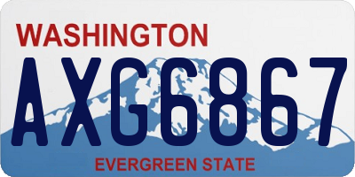 WA license plate AXG6867