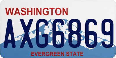 WA license plate AXG6869