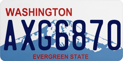 WA license plate AXG6870