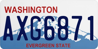 WA license plate AXG6871