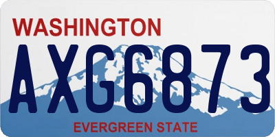 WA license plate AXG6873