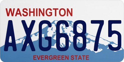 WA license plate AXG6875