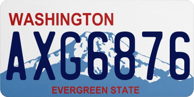 WA license plate AXG6876