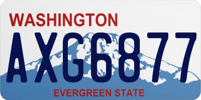 WA license plate AXG6877