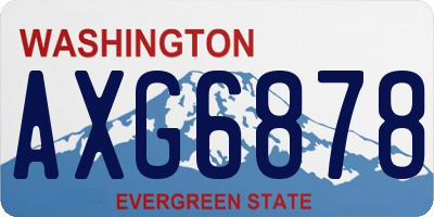 WA license plate AXG6878