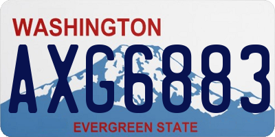 WA license plate AXG6883