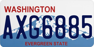 WA license plate AXG6885