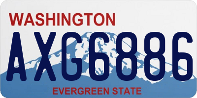 WA license plate AXG6886