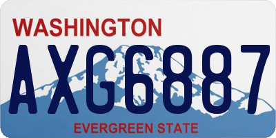 WA license plate AXG6887