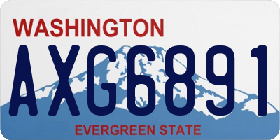 WA license plate AXG6891