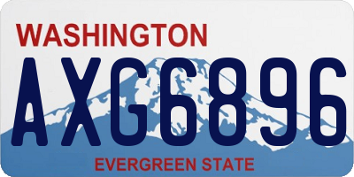 WA license plate AXG6896