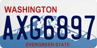 WA license plate AXG6897