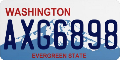 WA license plate AXG6898