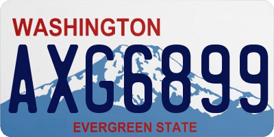 WA license plate AXG6899