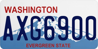 WA license plate AXG6900