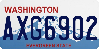 WA license plate AXG6902