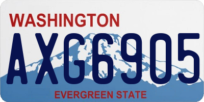 WA license plate AXG6905
