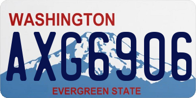 WA license plate AXG6906