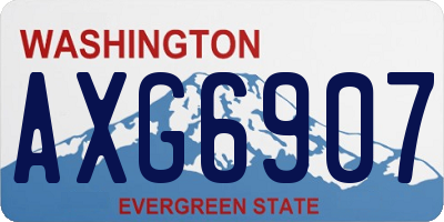 WA license plate AXG6907