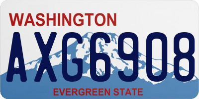 WA license plate AXG6908