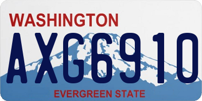 WA license plate AXG6910