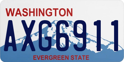 WA license plate AXG6911