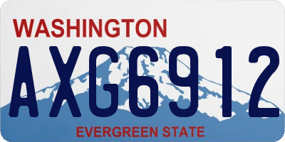 WA license plate AXG6912