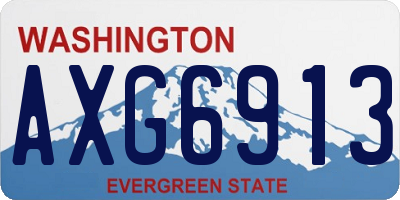WA license plate AXG6913