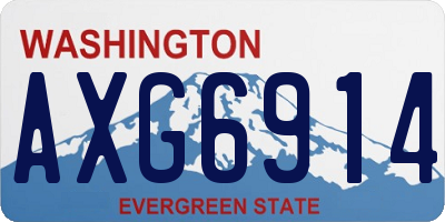 WA license plate AXG6914