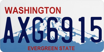 WA license plate AXG6915
