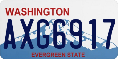 WA license plate AXG6917