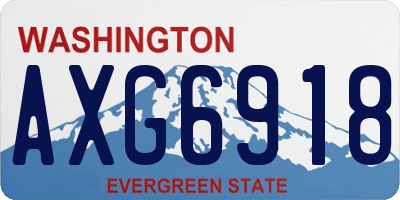 WA license plate AXG6918