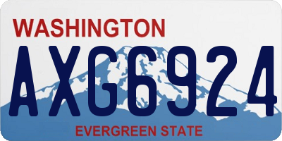 WA license plate AXG6924