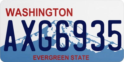 WA license plate AXG6935