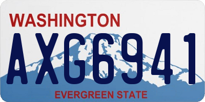 WA license plate AXG6941