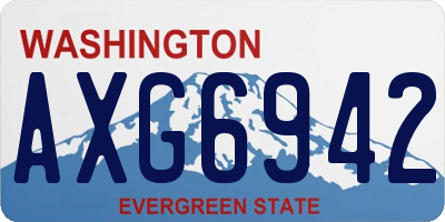 WA license plate AXG6942
