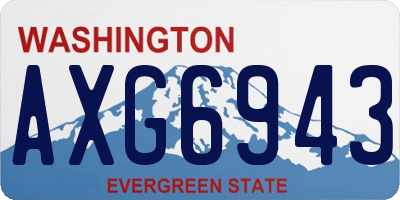 WA license plate AXG6943