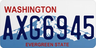 WA license plate AXG6945