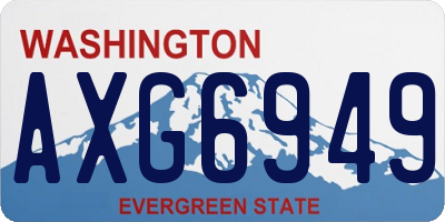 WA license plate AXG6949
