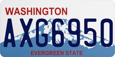 WA license plate AXG6950