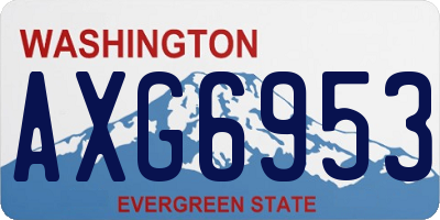 WA license plate AXG6953