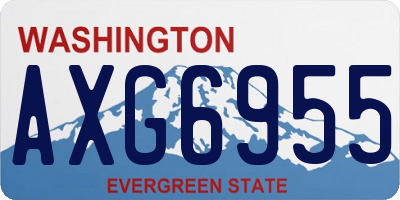 WA license plate AXG6955