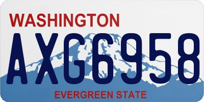 WA license plate AXG6958