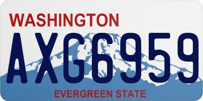 WA license plate AXG6959
